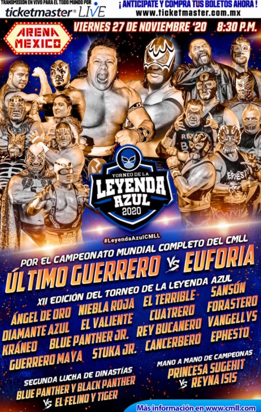 CMLL: 16 gladiadores buscan conquistar el Torneo Leyenda Azul 2020